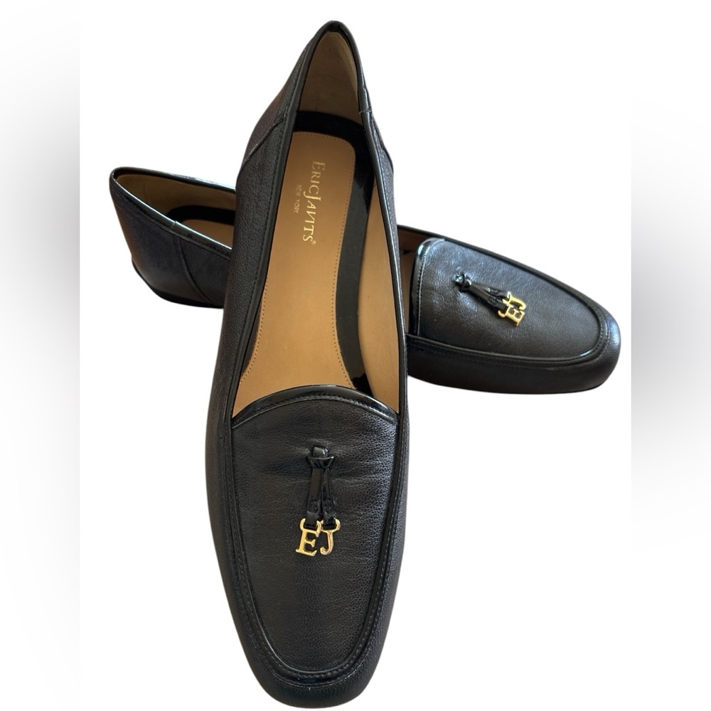 Eric Javits Comfy Black Leather Flats with Gold Detail - Never Worn - 11m - Picture 5 of 13